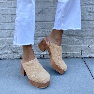 Vince Camuto Rimindel Faux Sherling Platform Mule